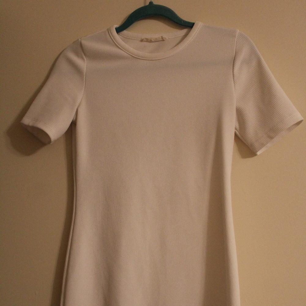 White ribbed Elodie dress